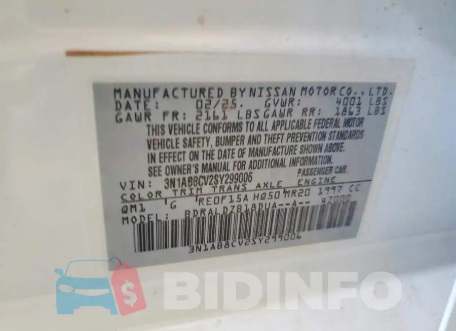 3N1AB8CV2SY299006 Photo# 12