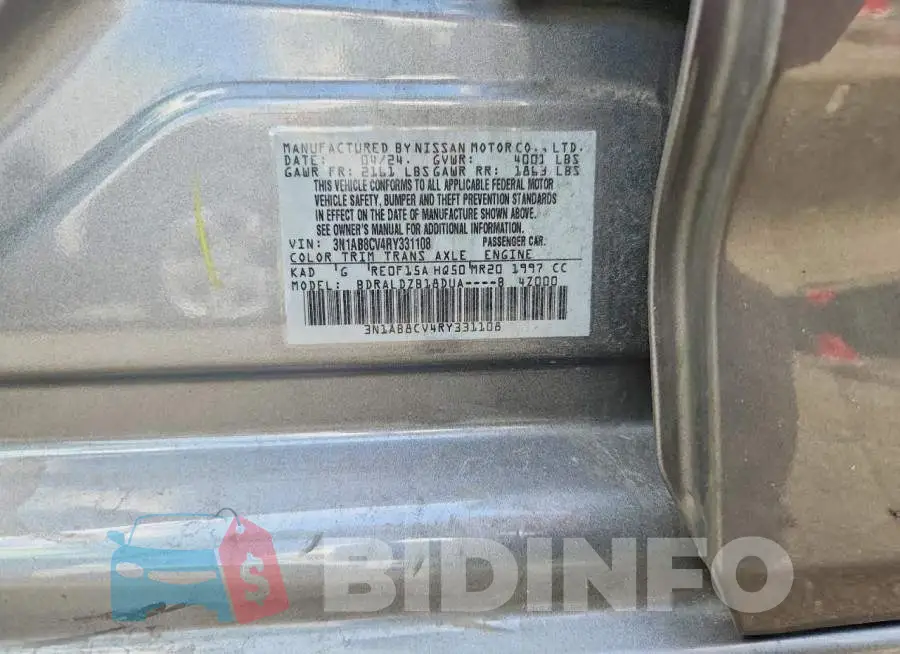 3N1AB8CV4RY331108 Photo# 13