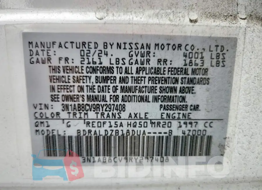 3N1AB8CV9RY297408 Photo# 12