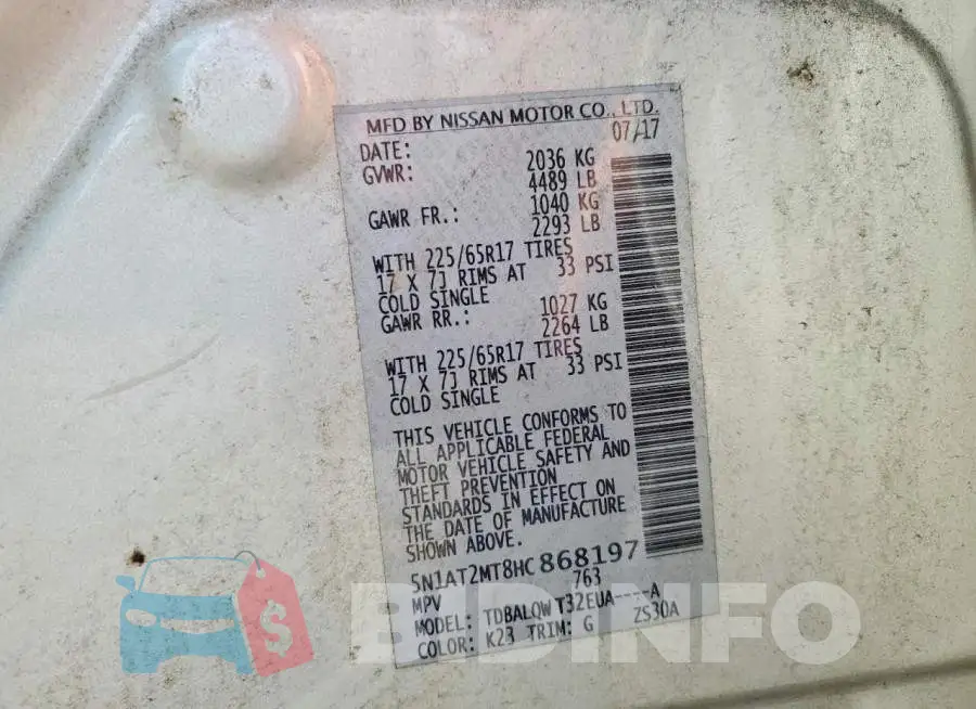 5N1AT2MT8HC868197 Photo# 13