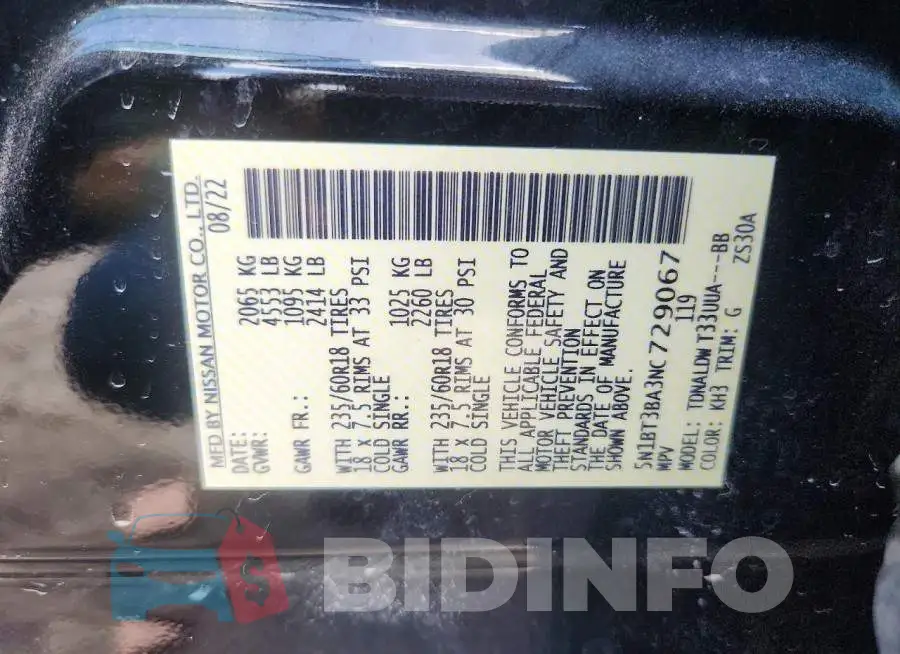 5N1BT3BA3NC729067 Photo# 13