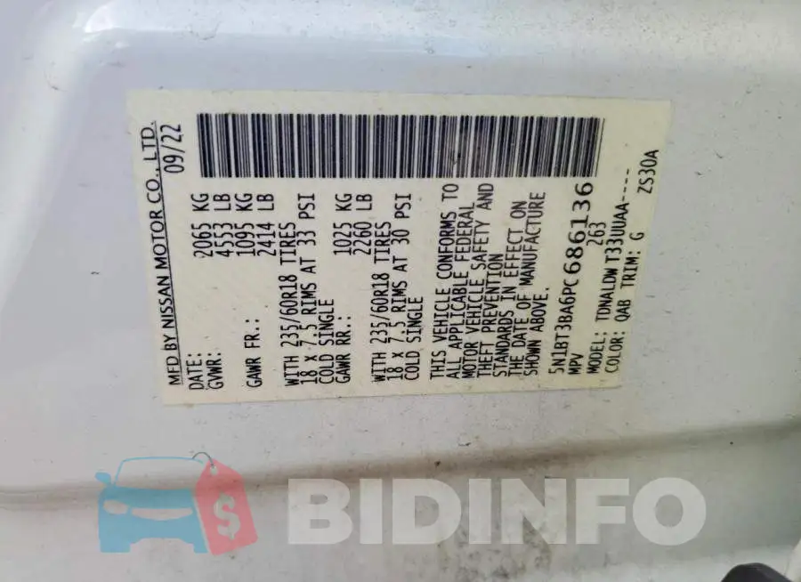 5N1BT3BA6PC686136 Photo# 14