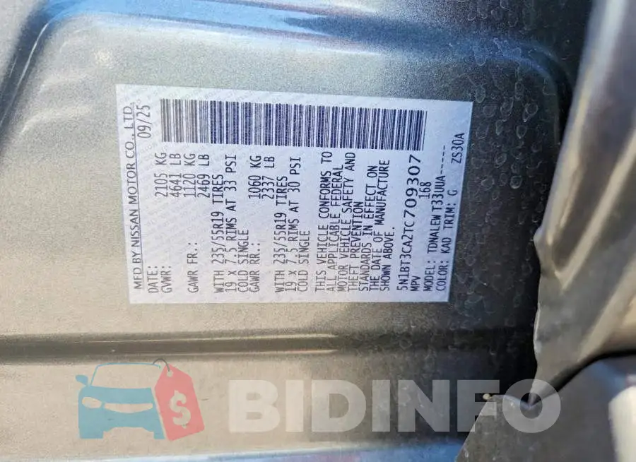5N1BT3CA2TC709307 Photo# 13
