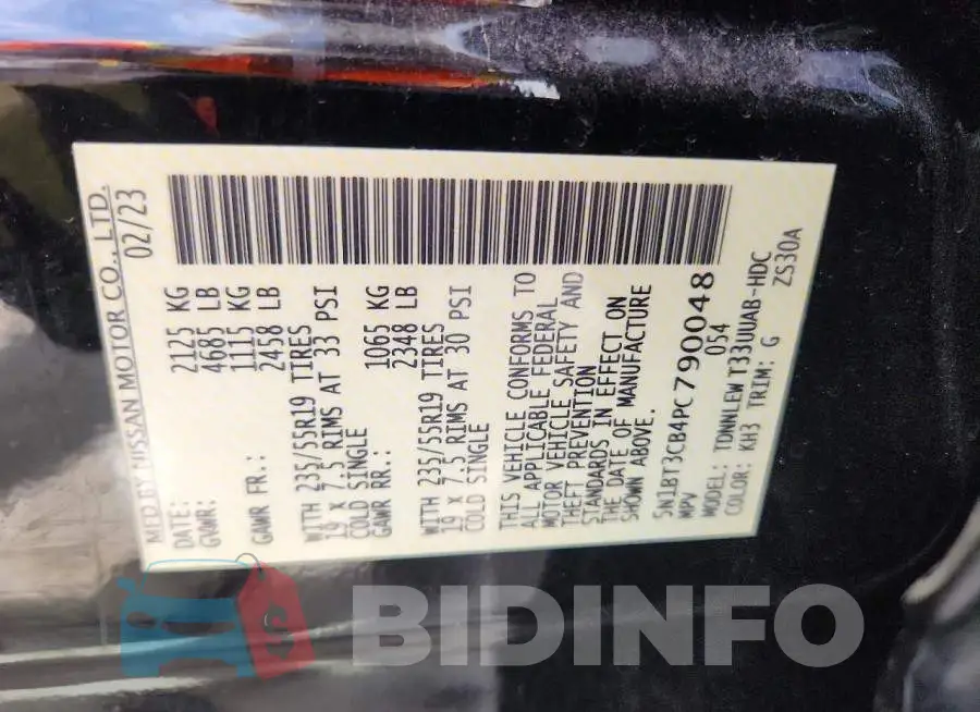 5N1BT3CB4PC790048 Photo# 12