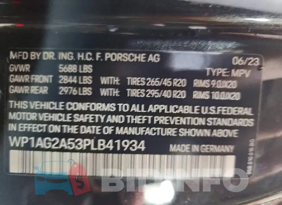 WP1AG2A53PLB41934 Photo# 12