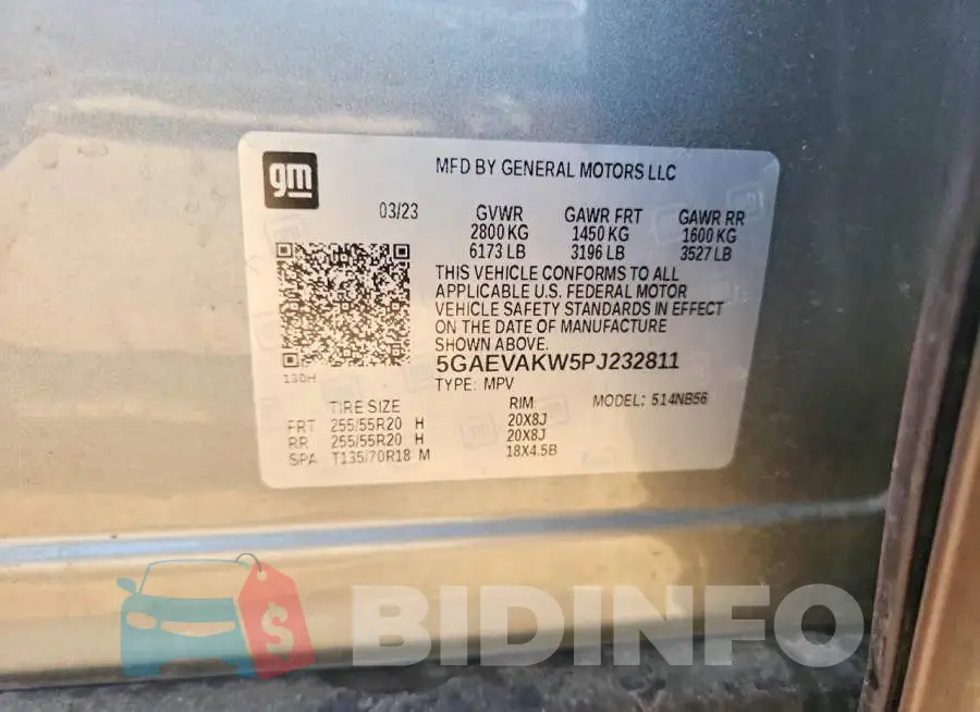 5GAEVAKW5PJ232811 Photo# 13