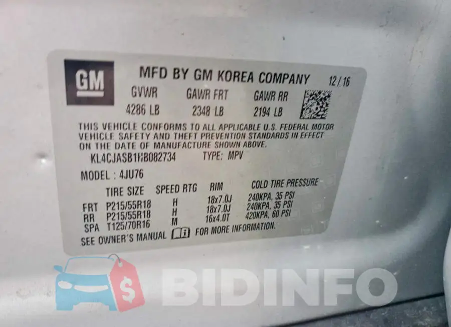 KL4CJASB1HB082734 Photo# 13