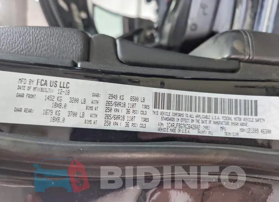 1C4RJFBG7KC642802 Photo# 12