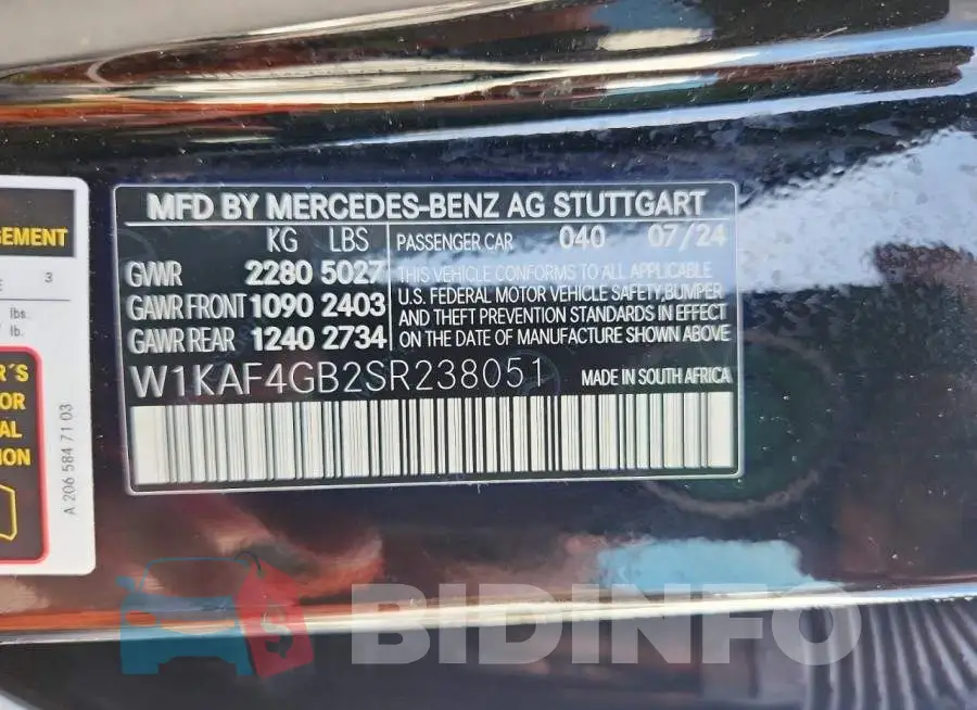 W1KAF4GB2SR238051 Photo# 12