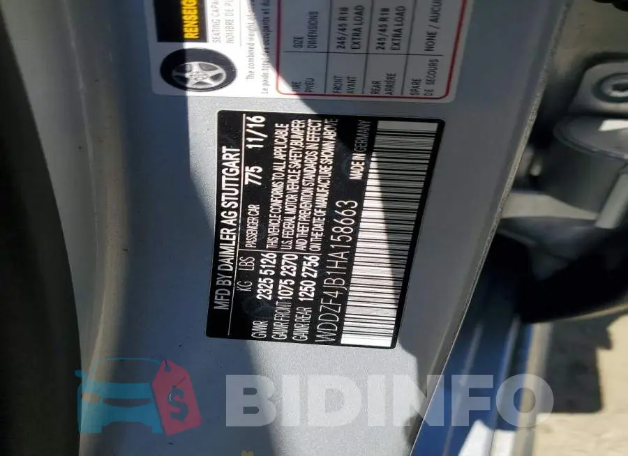 WDDZF4JB1HA158663 Photo# 12