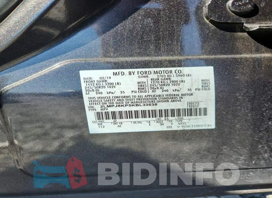 2LMPJ8KP5KBL33638 Photo# 13