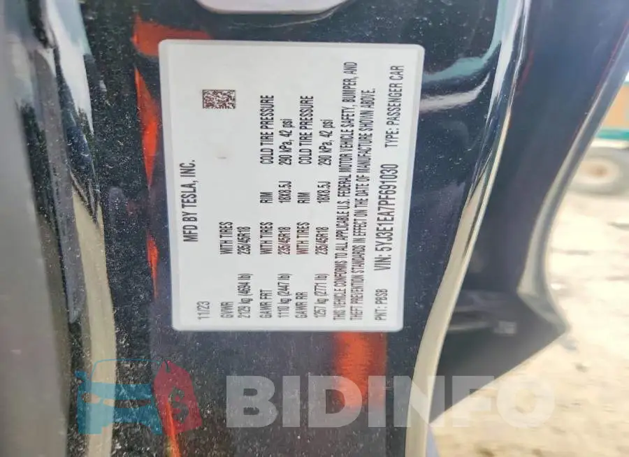 5YJ3E1EA7PF691030 Photo# 12