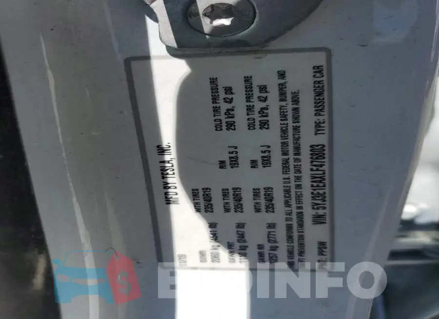 5YJ3E1EAXLF476803 Photo# 12