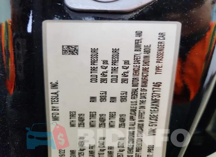 5YJ3E1EAXNF371746 Photo# 12