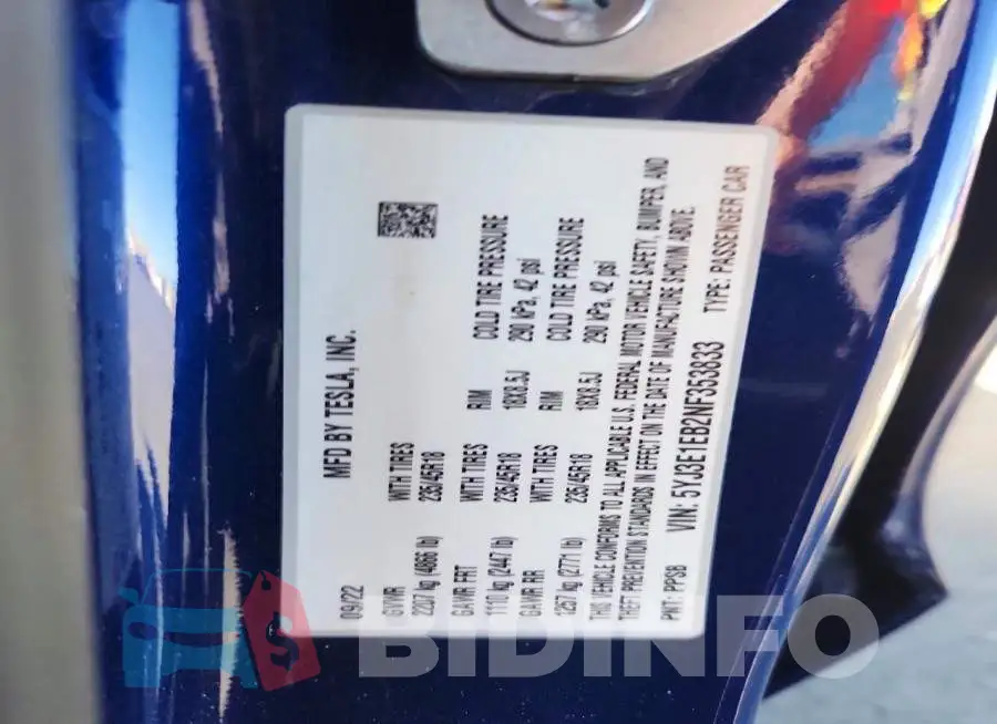 5YJ3E1EB2NF353833 Photo# 12
