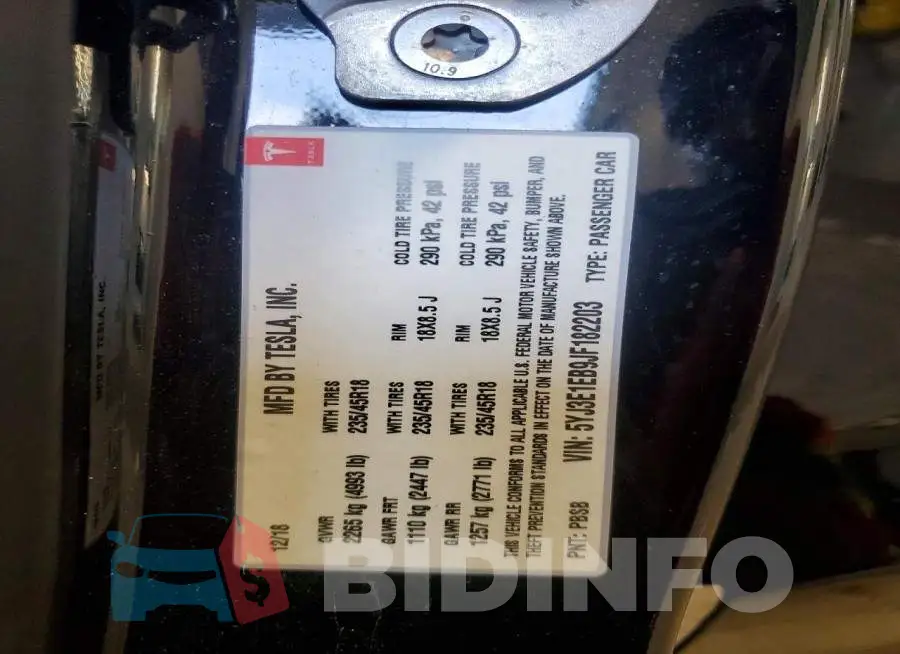 5YJ3E1EB9JF182203 Photo# 13
