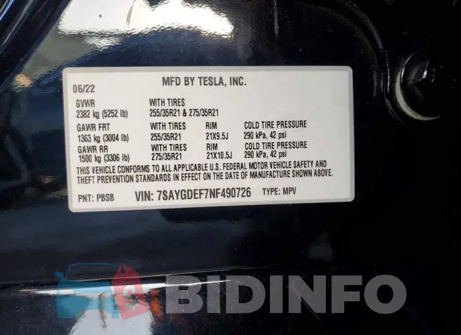 7SAYGDEF7NF490726 Photo# 13