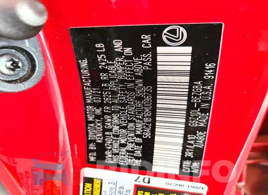 58ACZ1B16MU096735 Photo# 13