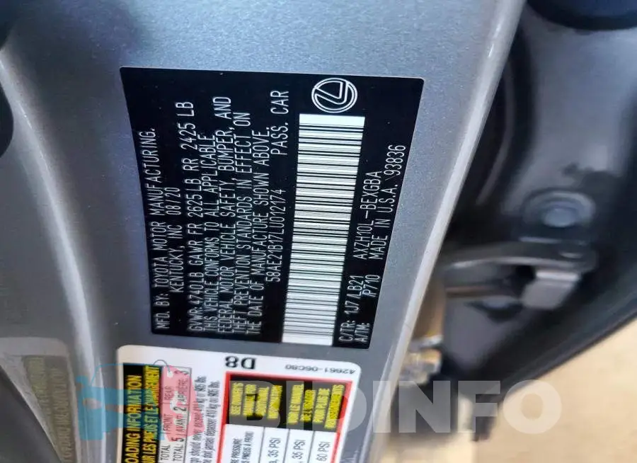58AE21B17LU012174 Photo# 13