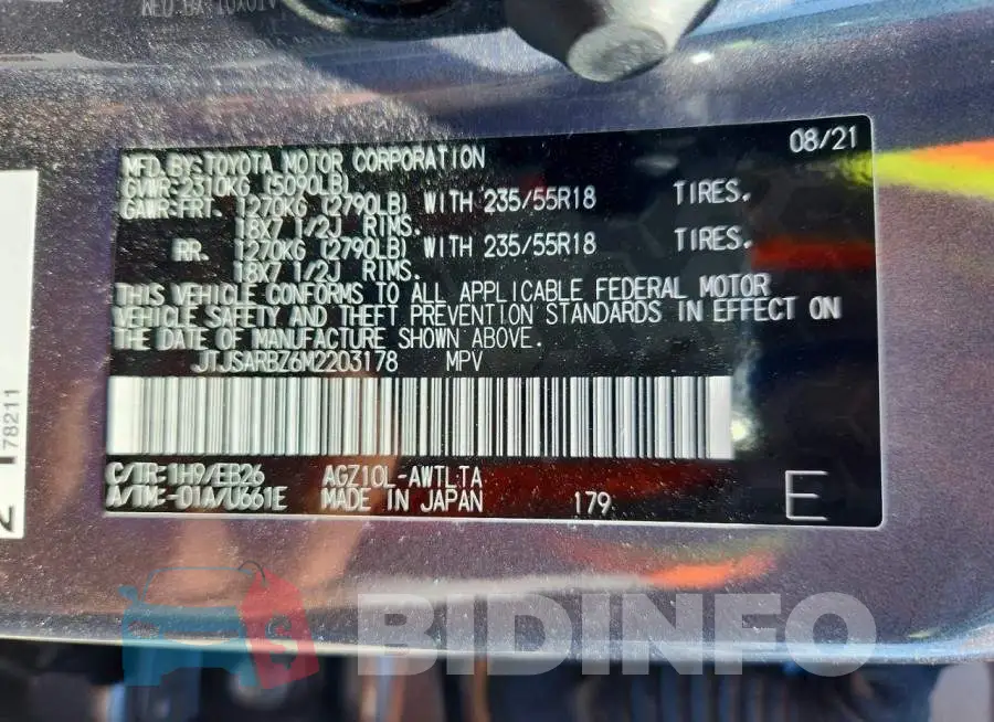 JTJSARBZ6M2203178 Photo# 13