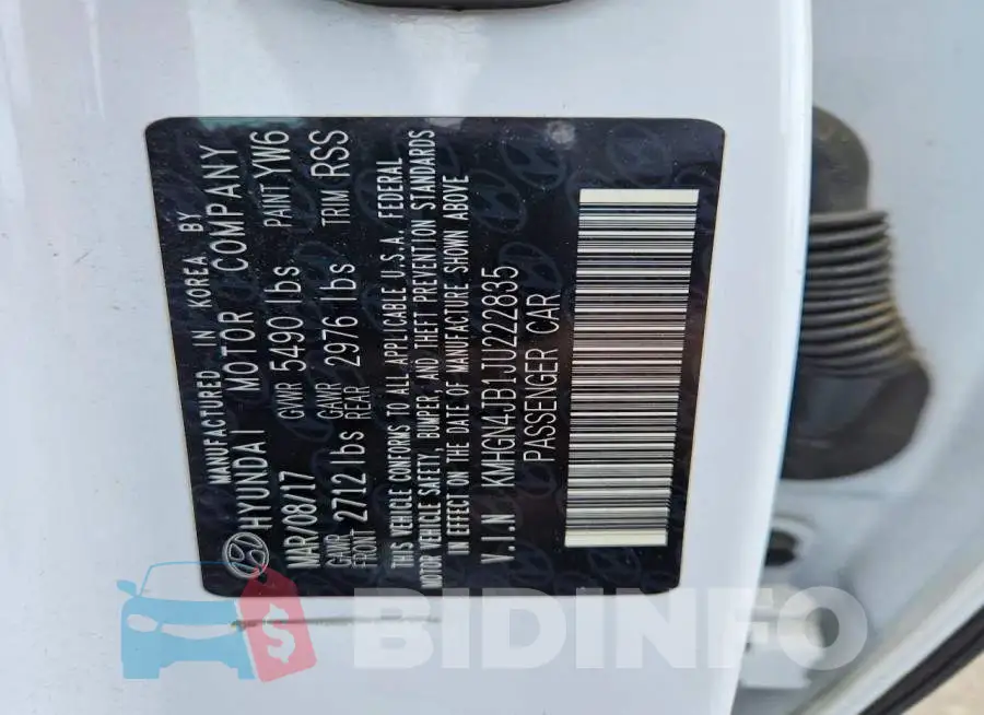 KMHGN4JB1JU222835 Photo# 12
