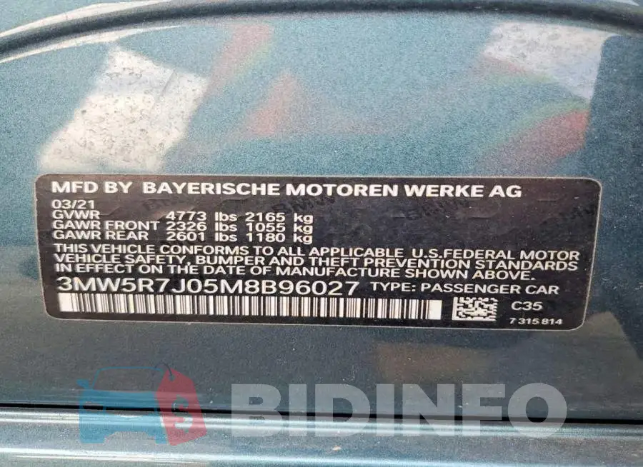 3MW5R7J05M8B96027 Photo# 12