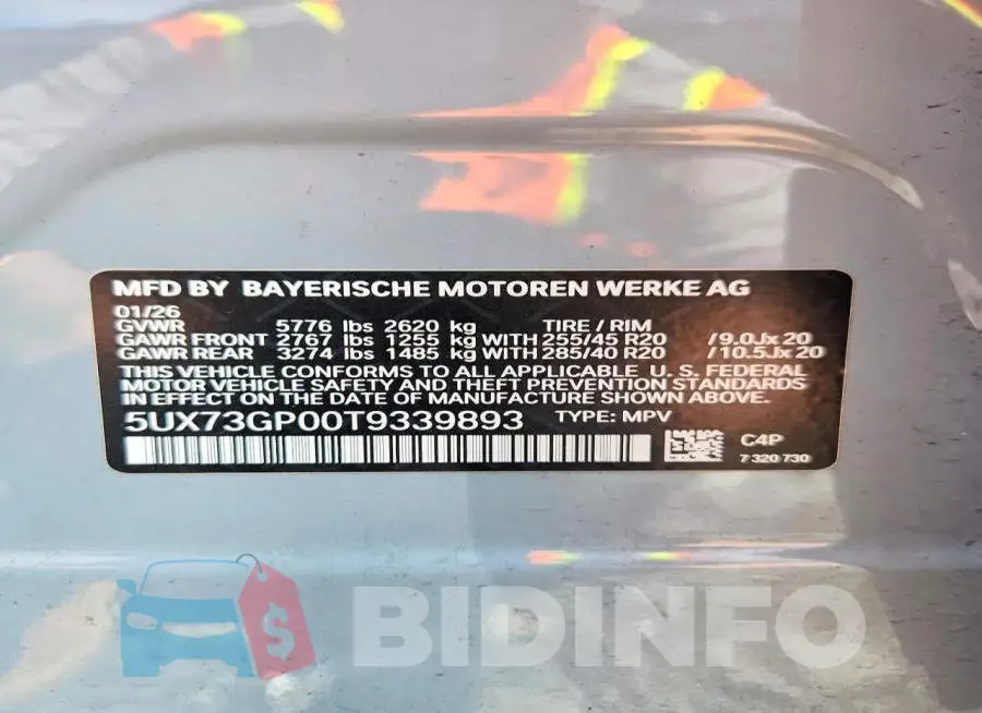 5UX73GP00T9339893 Photo# 14
