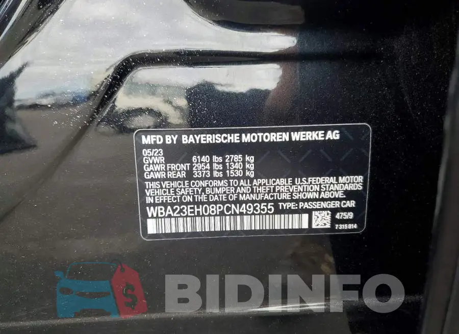 WBA23EH08PCN49355 Photo# 12