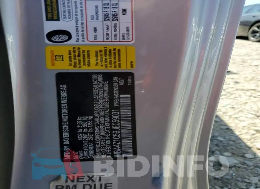 WBA4Z1C59JEC59031 Photo# 12