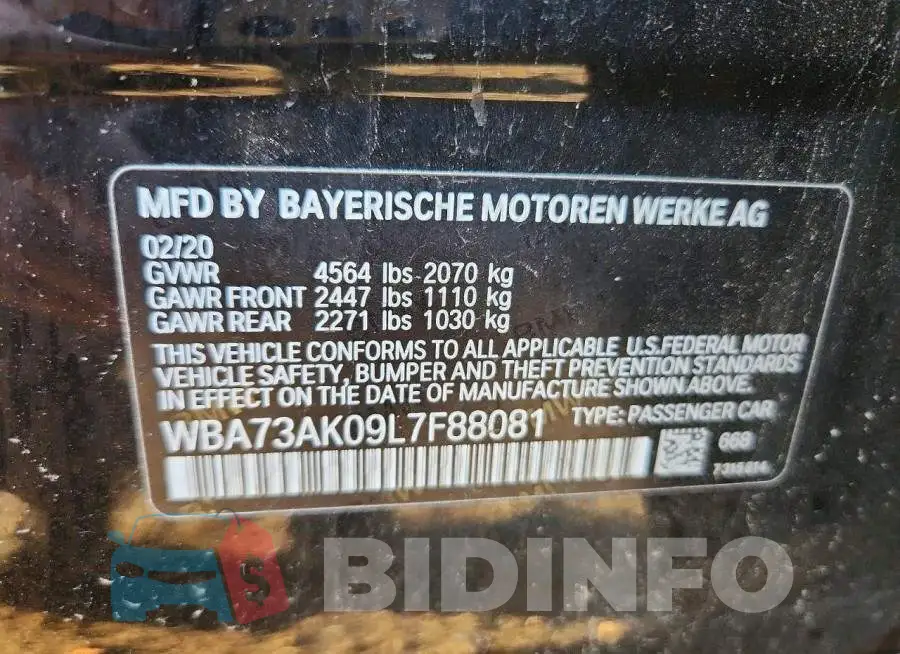 WBA73AK09L7F88081 Photo# 13