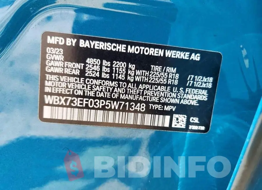 WBX73EF03P5W71348 Photo# 13