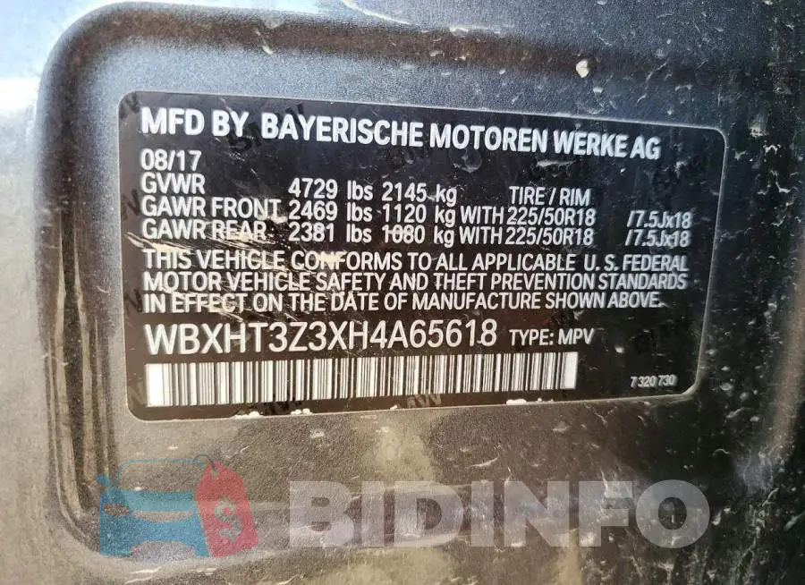 WBXHT3Z3XH4A65618 Photo# 13