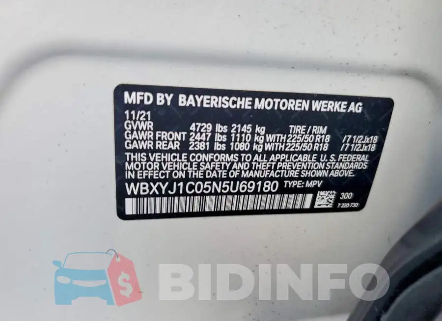 WBXYJ1C05N5U69180 Photo# 13