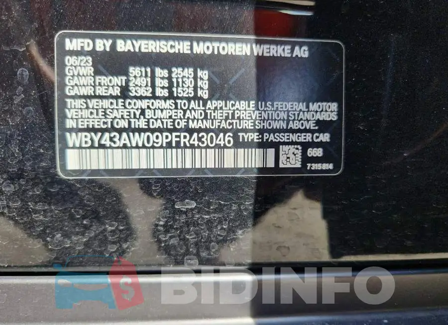 WBY43AW09PFR43046 Photo# 13