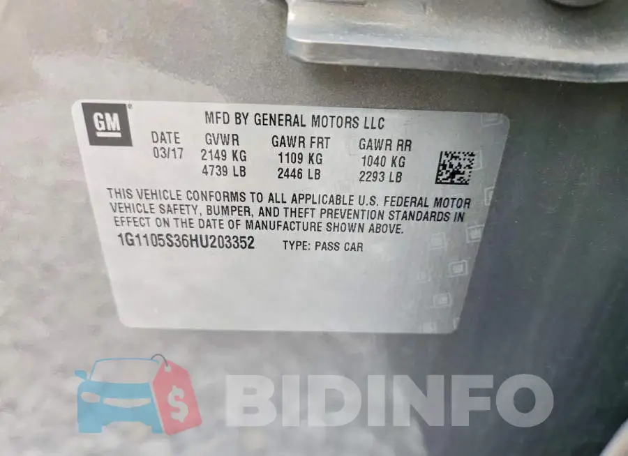 1G1105S36HU203352 Photo# 12
