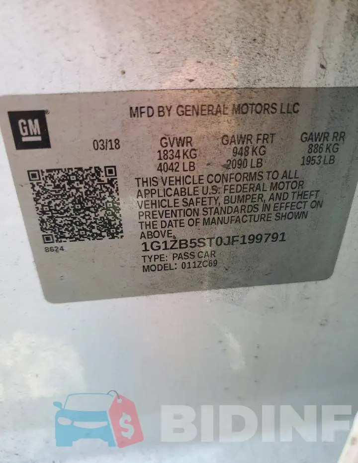 1G1ZB5ST0JF199791 Photo# 12