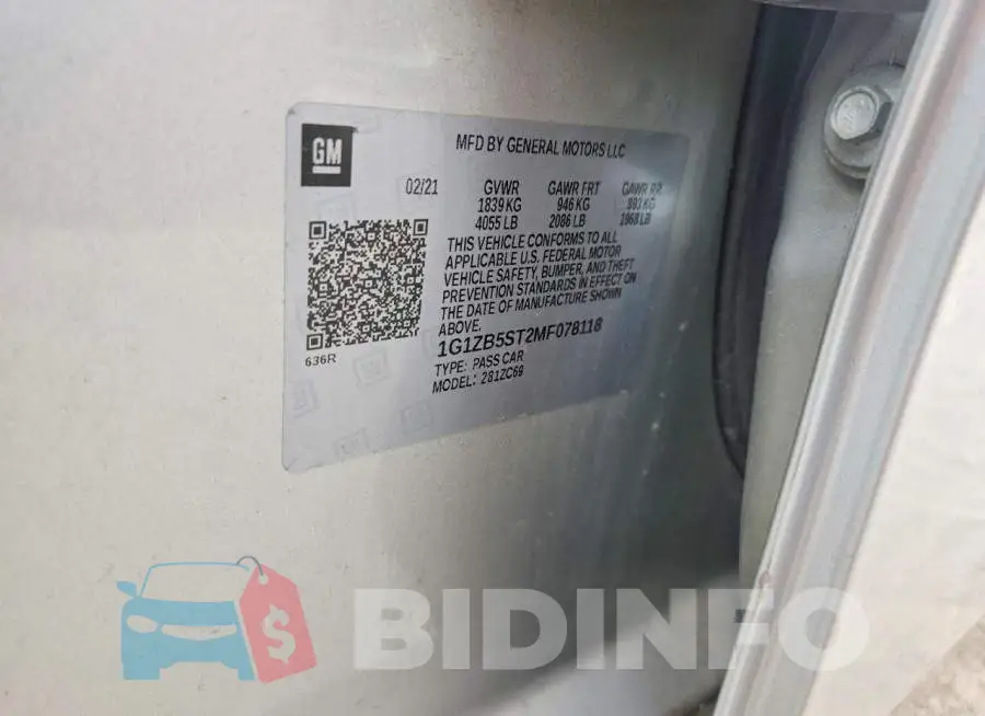 1G1ZB5ST2MF078118 Photo# 12