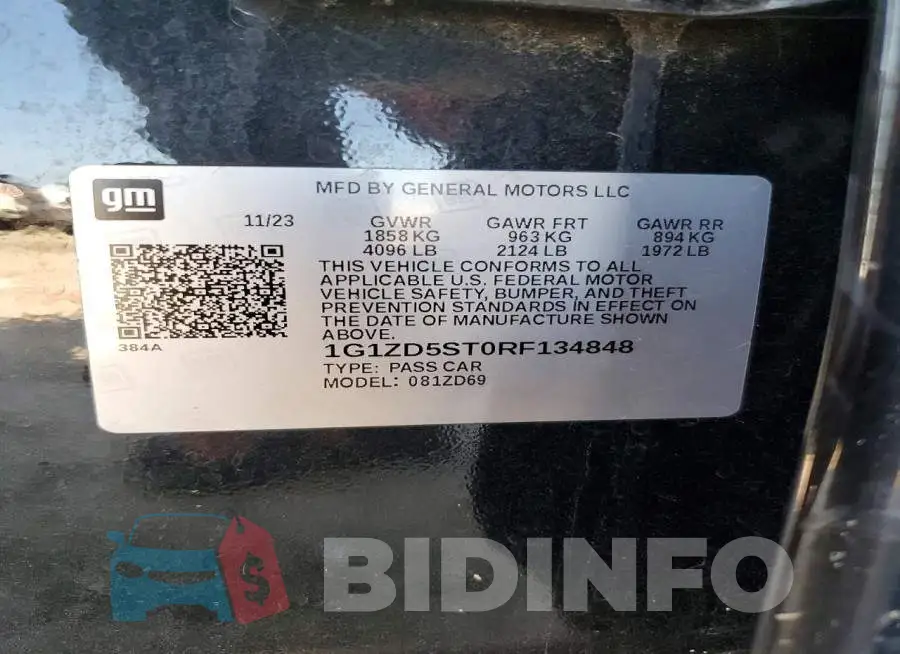 1G1ZD5ST0RF134848 Photo# 12