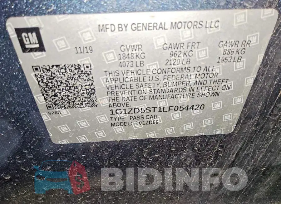 1G1ZD5ST1LF054420 Photo# 12