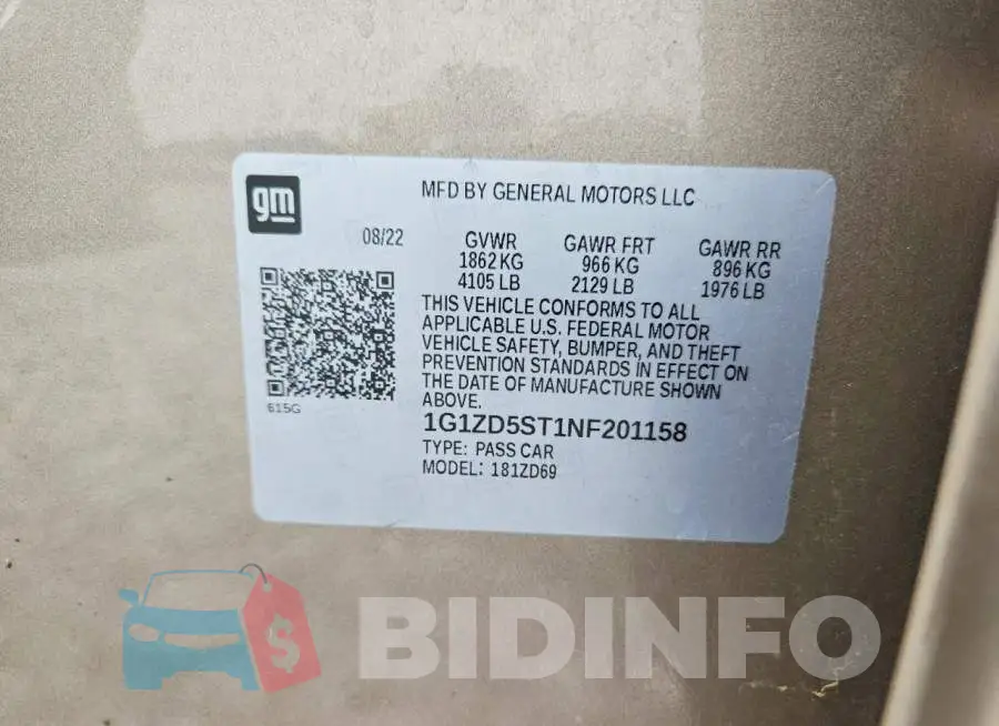1G1ZD5ST1NF201158 Photo# 12