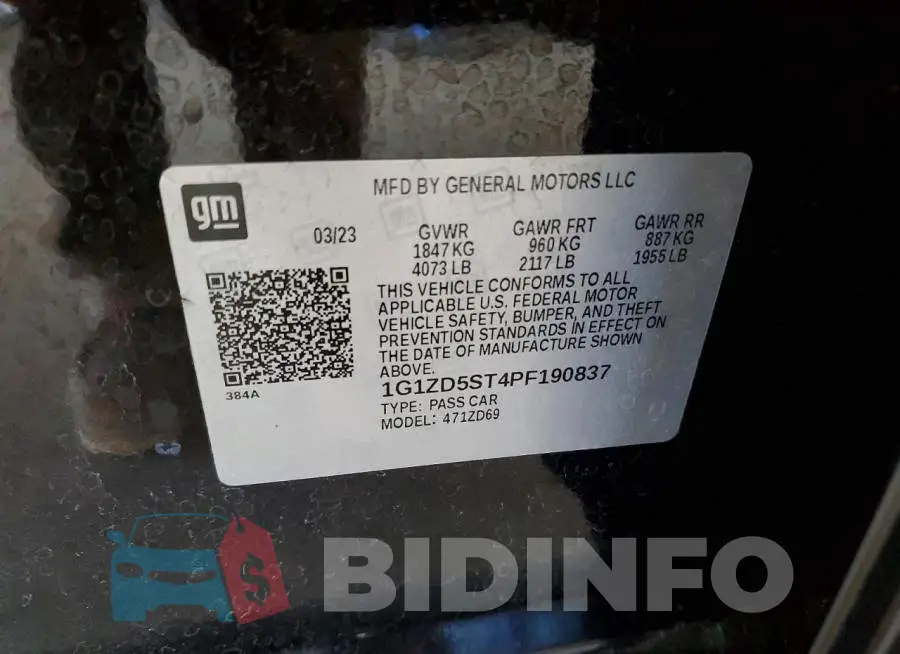 1G1ZD5ST4PF190837 Photo# 12