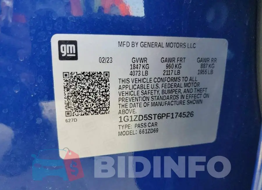 1G1ZD5ST6PF174526 Photo# 12