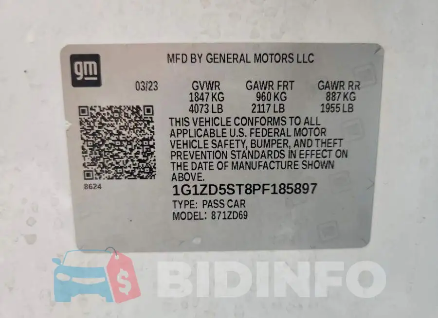 1G1ZD5ST8PF185897 Photo# 12