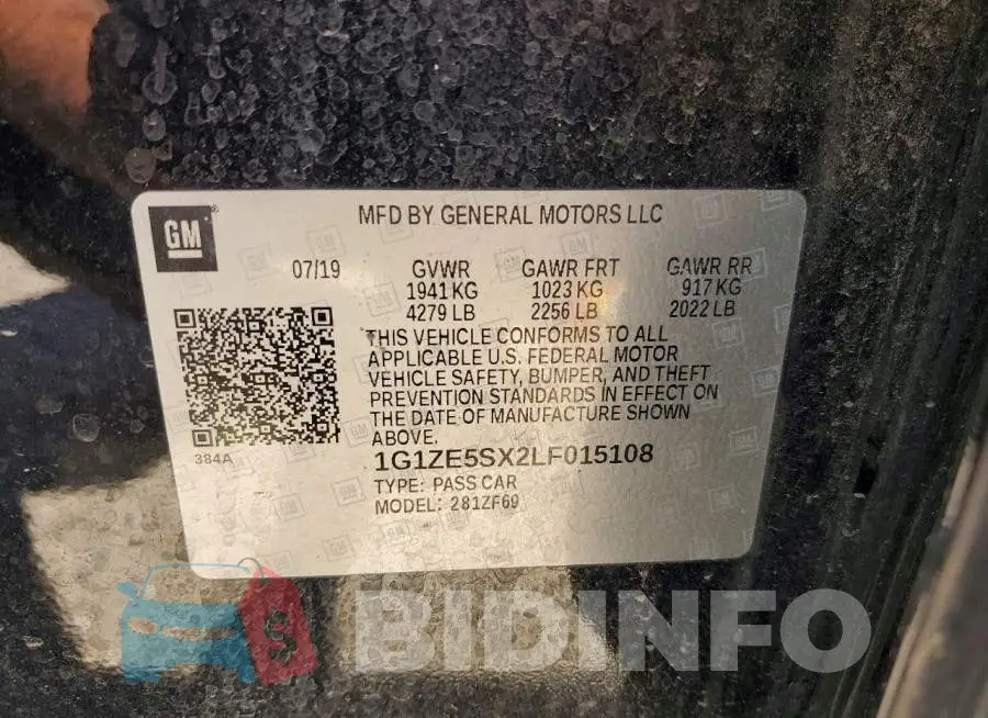 1G1ZE5SX2LF015108 Photo# 12