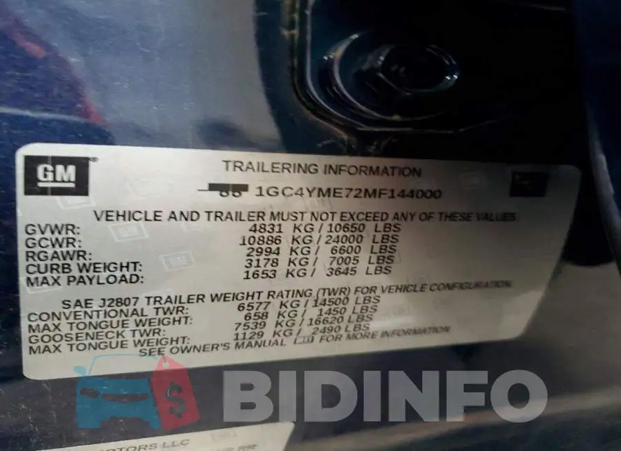 1GC4YME72MF144000 Photo# 12