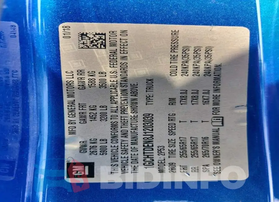1GCHTDEN8J1203039 Photo# 12