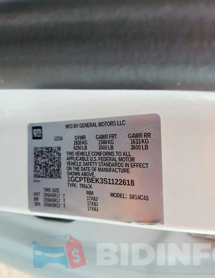 1GCPTBEK3S1122618 Photo# 12