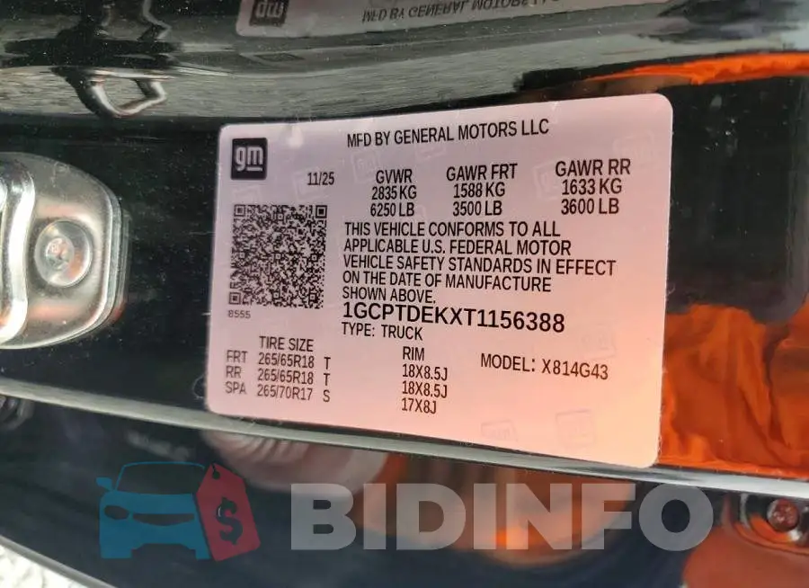 1GCPTDEKXT1156388 Photo# 13
