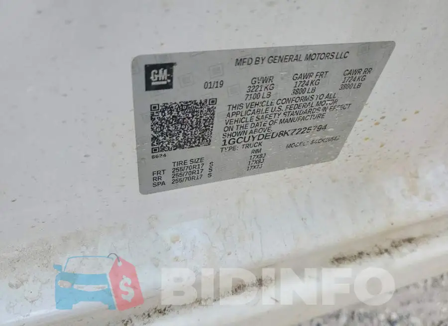 1GCUYDED8KZ225794 Photo# 12