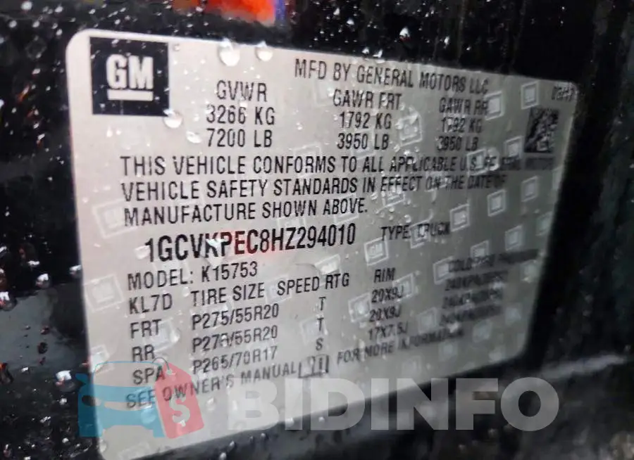 1GCVKPEC8HZ294010 Photo# 12